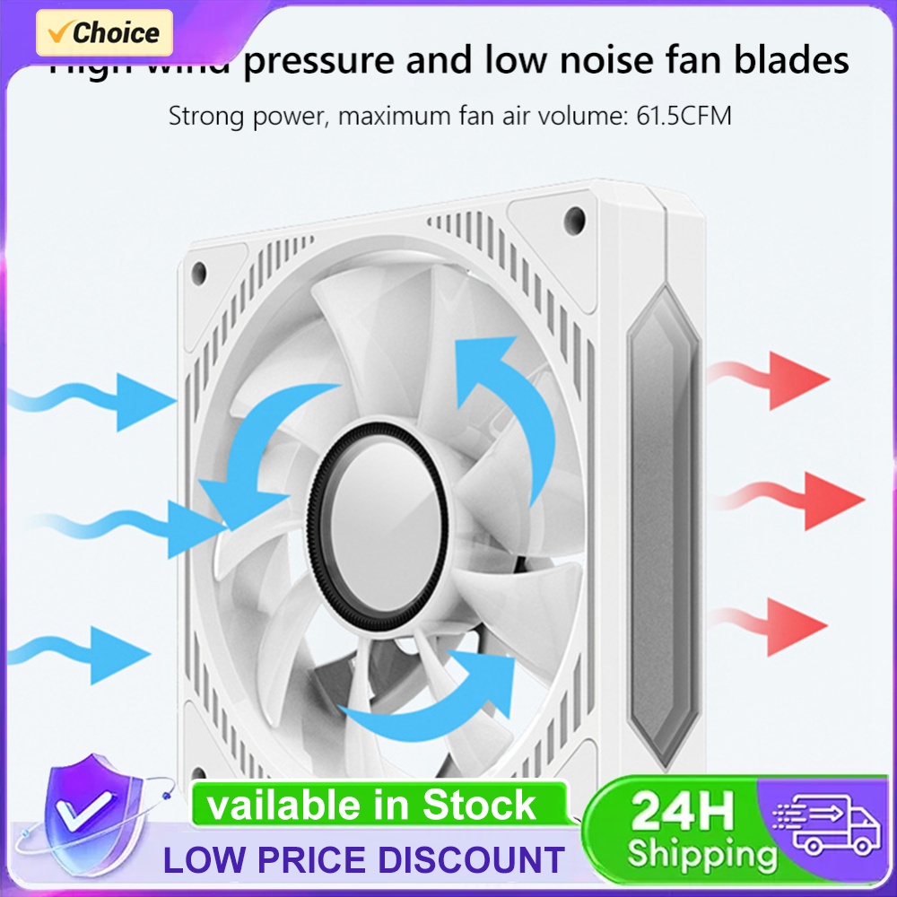 Case Fan Controller - 120-mm-PC-Lüfter mit automatischer Geschwindigkeitsregelung, leuchtende PC-Gehäuselüfter,