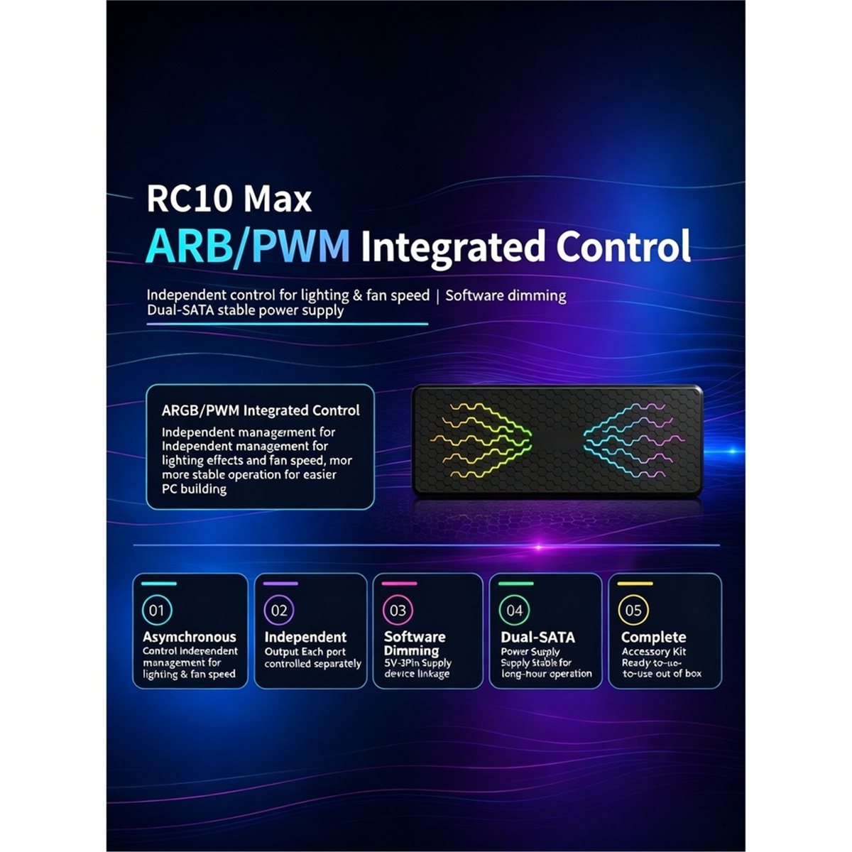 RC10max ARGB Hub Computer-Gehä – Case Fan Controller Bewertung und Preis