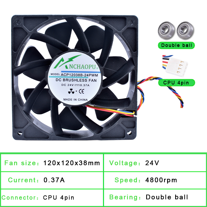 ACP12038B-24PWM 120mm Lüfter 1 – Case Fan Controller Bewertung und Preis
